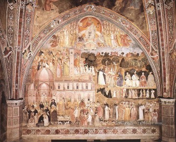  CE Tableaux - L’église militante et triomphante 1365 Quattrocento peintre Andrea da Firenze